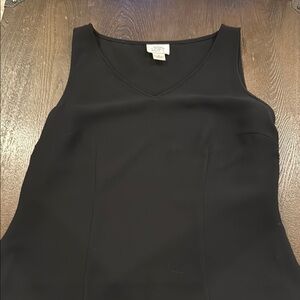 LOFT Black Fitted Sleeveless Tank Top